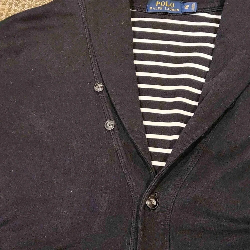 Polo Ralph Lauren Blazer Mens Shawl‎ Collar Cotton Button Up Size 2XB